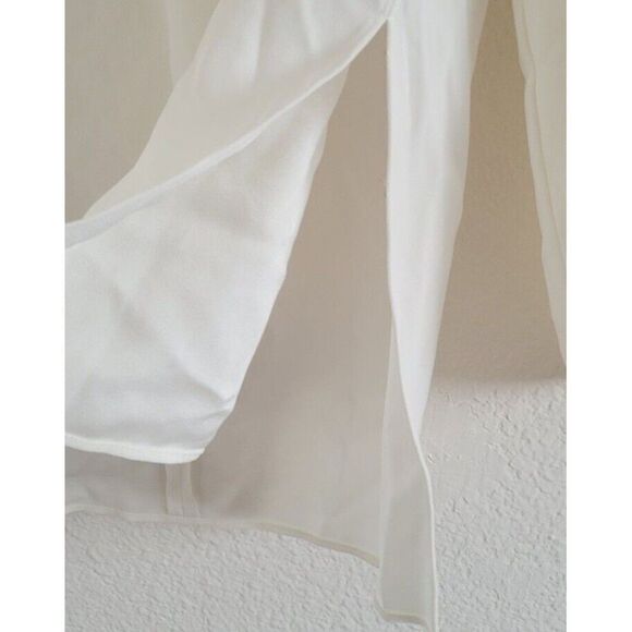 Elizabeth and James Harriet Pleated Long Balloon Sleeve Tie Neck Blouse XS - Picture 5 of 13